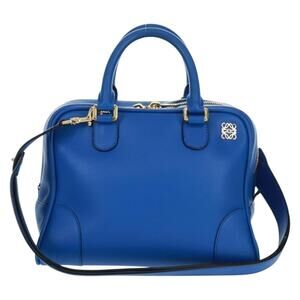 Loewe Anagram Leather Amazona 75 Handbag Blue